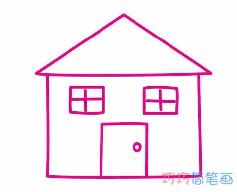 房屋设计图简笔画平面图怎么画好看又简单,房子设计图平面图简笔画